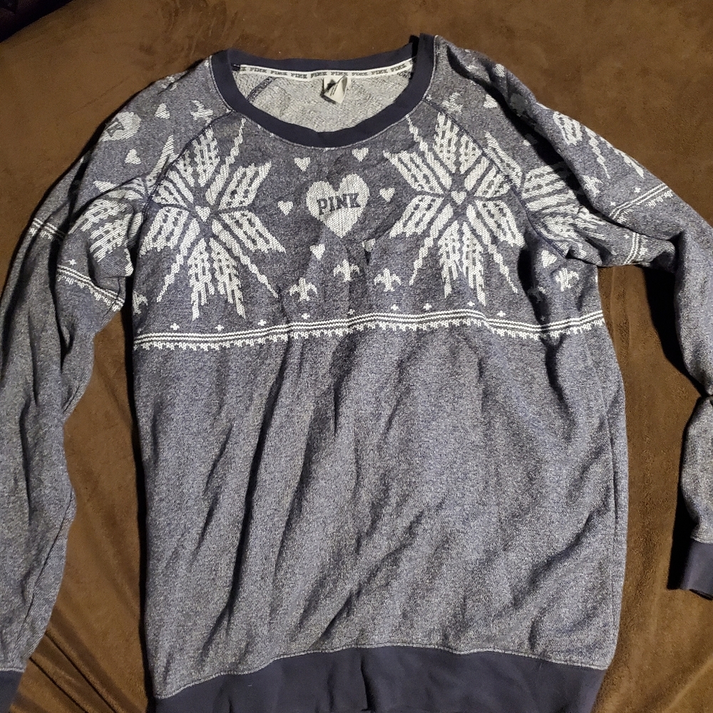 Pink Christmas Sweater - OVERSIZED